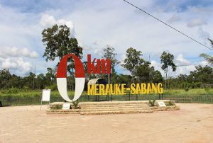 Merauke, Tugu O Kilometer di Tumpak Timur