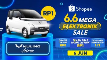 Beli Mobil Listrik Rp1, Promo Shopee 6.6 Mega Elektronik Sale