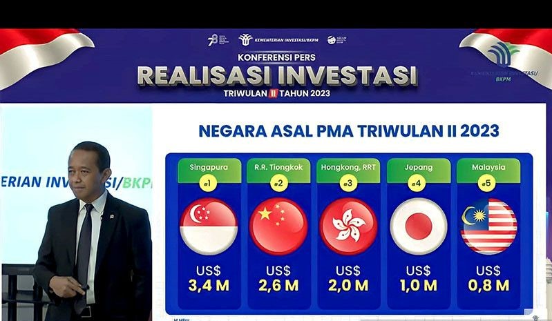 BKPM Sebut Investasi Semester I 2023 Serap 849 ribu Tenaga Kerja
