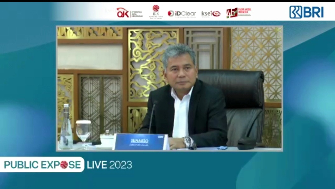 Direktur Utama BRI, Sunarso dalam kegiatan Public Expo Live 2023