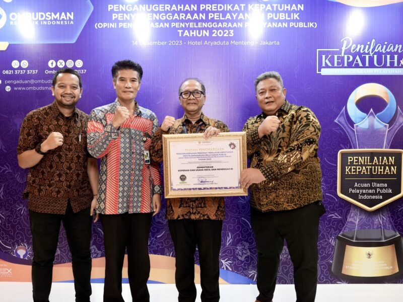 KemenKopUKM raih peringkat kedua dalam zona hijau pelayanan publik/