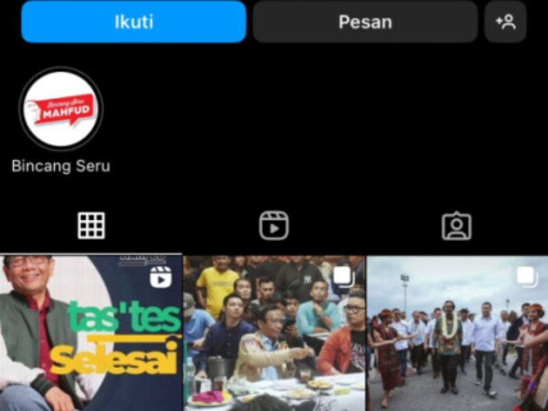 akun instagram mahfud md