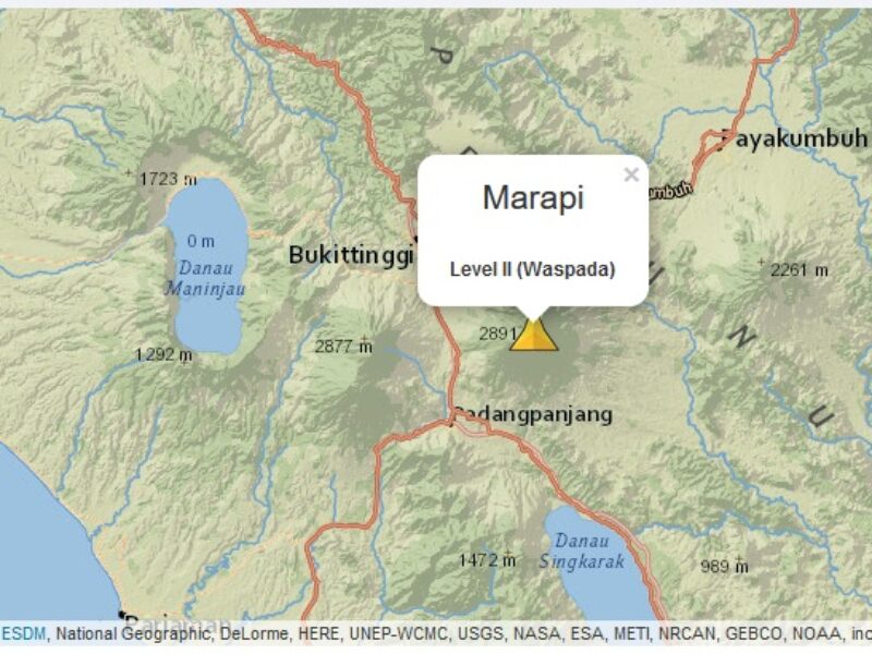 status gunung marapi januari 2024