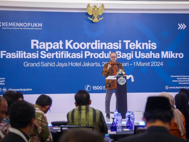 Perkuat Sinergi Lintas Sektor, KemenKopUKM Dorong Sertifikasi Usaha Mikro