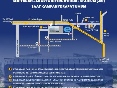 Catat! Berikut Ini Rekayasa Lalu Lintas di Sekitar JIS dan GBK Hari Ini