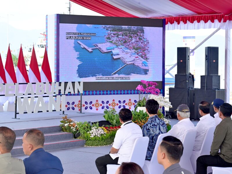 Jokowi Resmikan Rehabilitasi Pelabuhan Wani dan Pantoloan di Sulteng