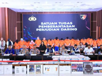 Ungkap Tiga Situs Judi Online, Polri Amankan 18 Tersangka