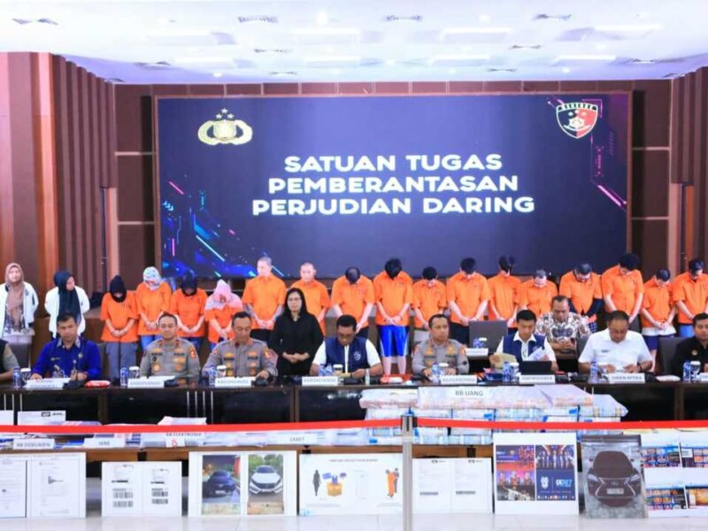 Ungkap Tiga Situs Judi Online, Polri Amankan 18 Tersangka