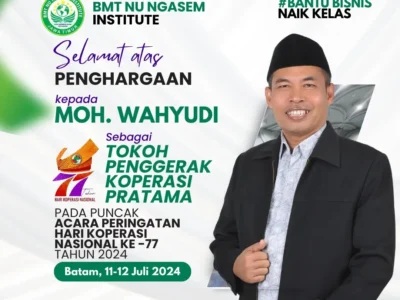Presdir BMT NU Ngasem Dinobatkan sebagai Tokoh Penggerak Koperasi Pratama di Harkopnas ke 77 di Batam