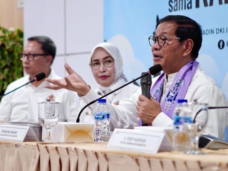 Cagub Pramono Janji Gelontorkan Rp300 M buat Modal UMKM di Kadin DKI Jakarta