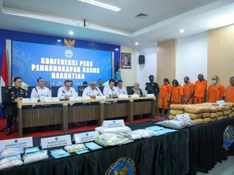 60,19 Kg Narkoba Diamankan BNN Pada Awal 2025