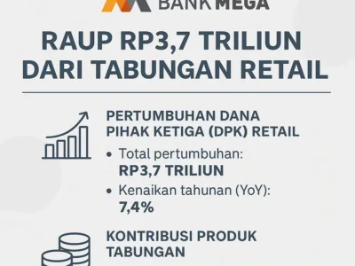 Bank Mega Raup Rp3,7 Triliun dari Tabungan Retail per Maret 2025