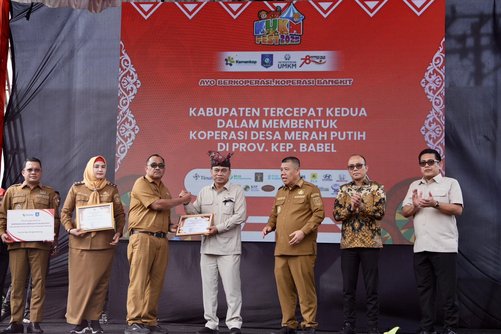 Acara KUKM Festival 2025 yang digelar dalam rangka memperingati Hari Koperasi Nasional di Pangkalpinang, Bangka Belitung, Selasa (15/7/2025).
