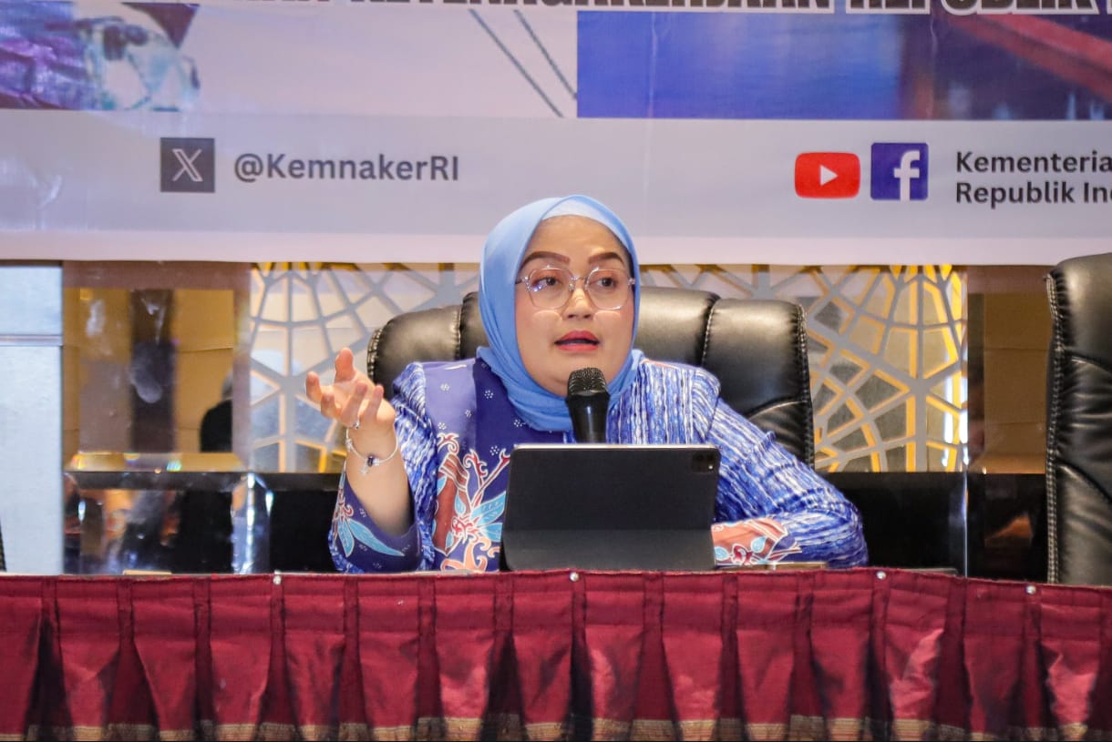 Direktur Jenderal Pembinaan Hubungan Industrial dan Jaminan Sosial (PHI dan Jamsos) Kementerian Ketenagakerjaan (Kemnaker), Indah Anggoro Putri.