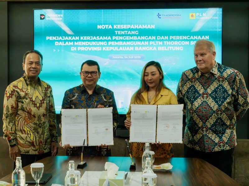 PLN NP telah menandatangani Nota Kesepahaman (MoU) dengan ThorCon International Pte. Ltd.