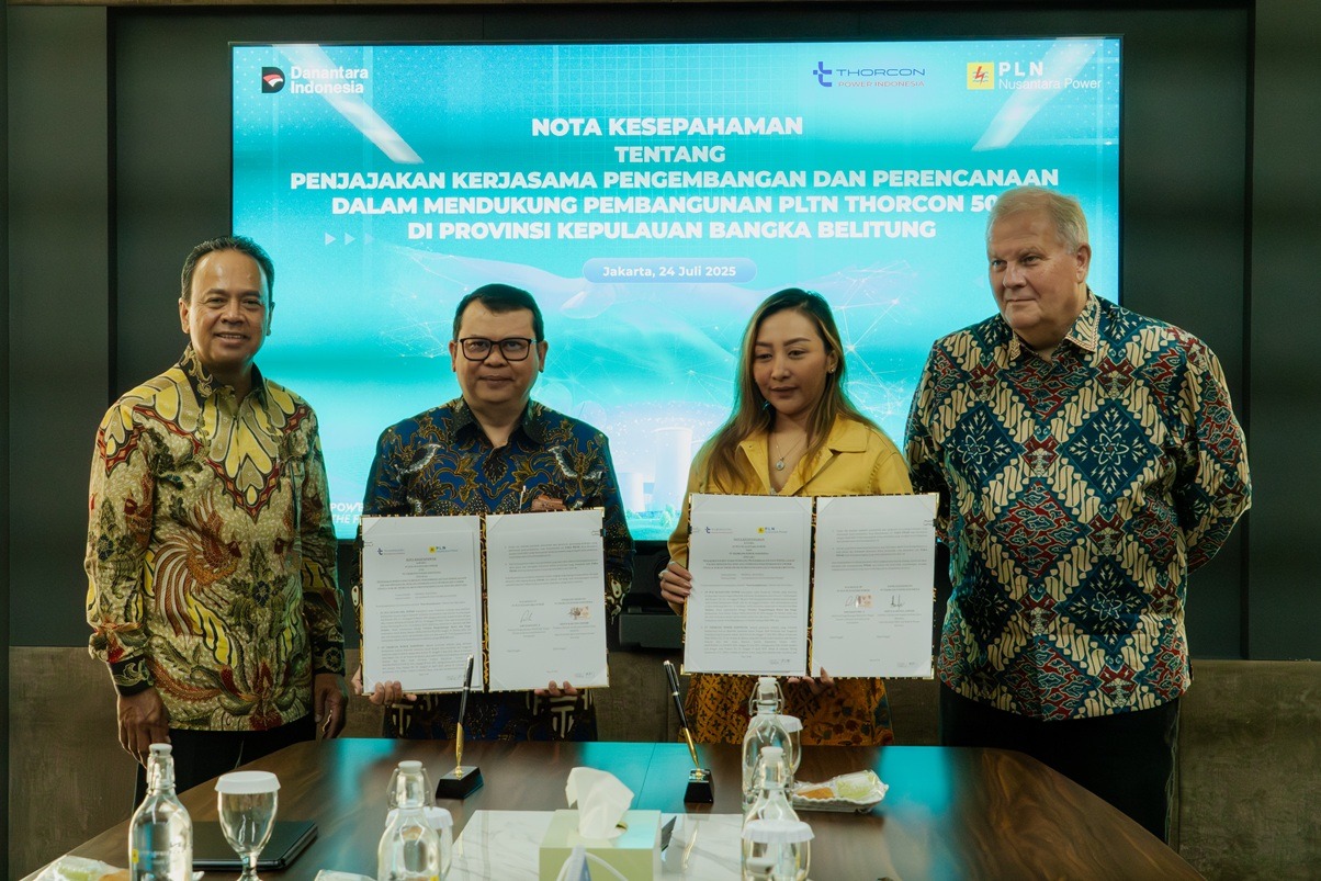 PLN NP telah menandatangani Nota Kesepahaman (MoU) dengan ThorCon International Pte. Ltd.