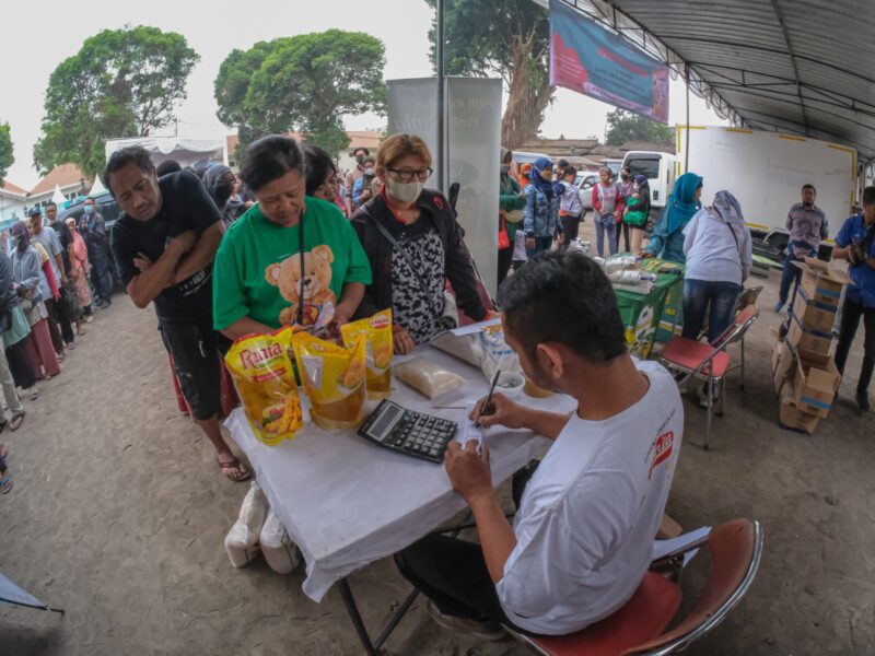 Bazar pangan murah. Foto: infopublik