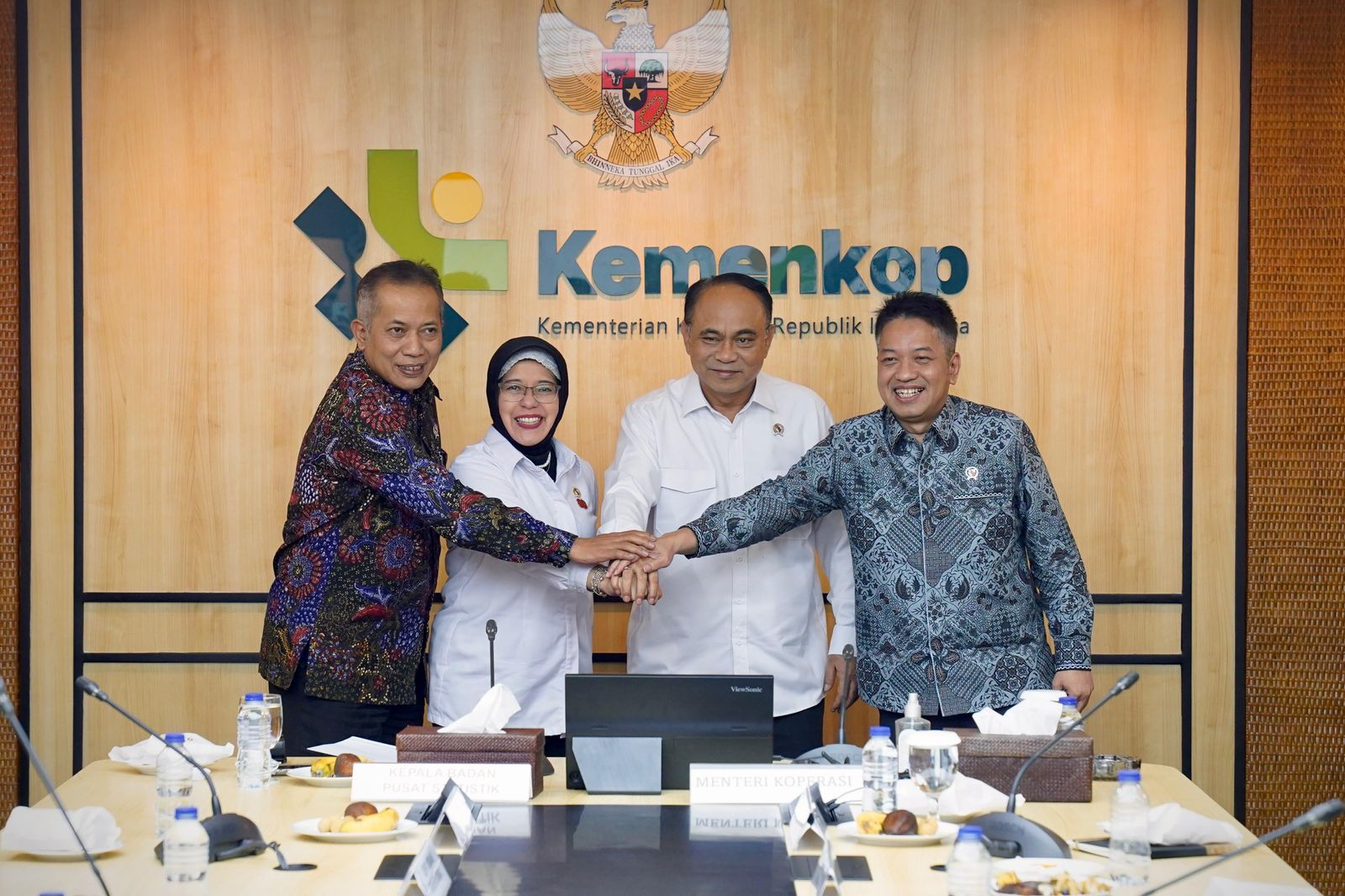 Menkop Budi Arie saat menerima audiensi Kepala Badan Pusat Statistik (BPS) Amalia Adininggar Widyasanti, Rabu (6/8).