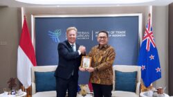 Menteri Perdagangan RI, Budi Santoso, menerima kunjungan Menteri Perdagangan dan Investasi Selandia Baru, Todd Michael McClay, di kantor Kementerian Perdagangan RI, Jakarta, pada Kamis (7/8/2025).