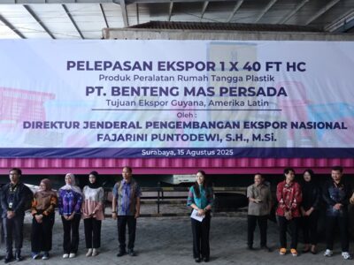 Indonesia Lepas Ekspor Perdana Peralatan Rumah Tangga Plastik ke Guyana