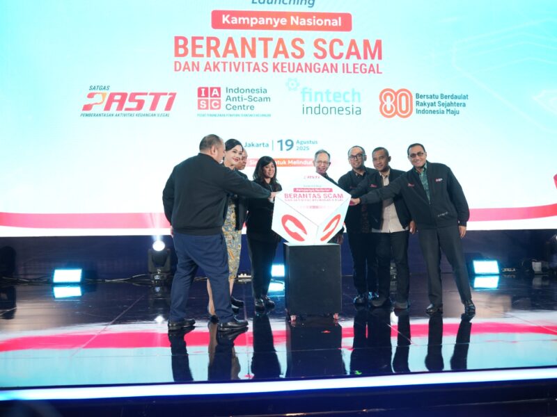 Kampanye Nasional Berantas Scam dan Aktivitas Keuangan Ilegal di Jakarta, Selasa (19/8). Foto: Gema/Peluang