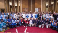 Menaker Yassierli saat membuka Rapat Kerja Nasional Federasi Serikat Pekerja Logam, Elektronik, dan Mesin (FSP LEM SPSI) di Karawang, Senin (1/9/2025).