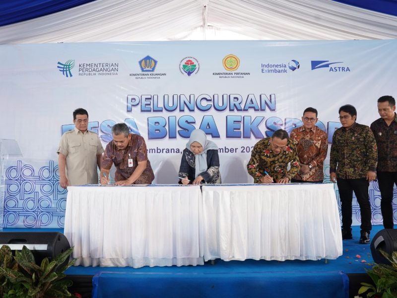 Peluncuran Program Desa Berani Inovasi, Siap Adaptasi (BISA) Ekspor di Kabupaten Jembrana, Bali.