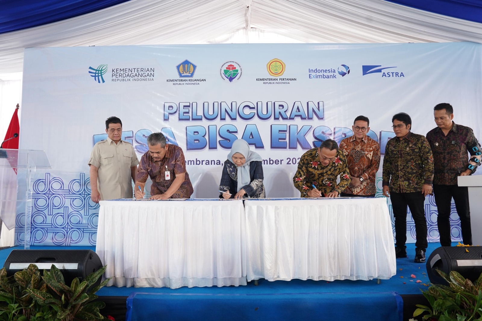 Peluncuran Program Desa Berani Inovasi, Siap Adaptasi (BISA) Ekspor di Kabupaten Jembrana, Bali.