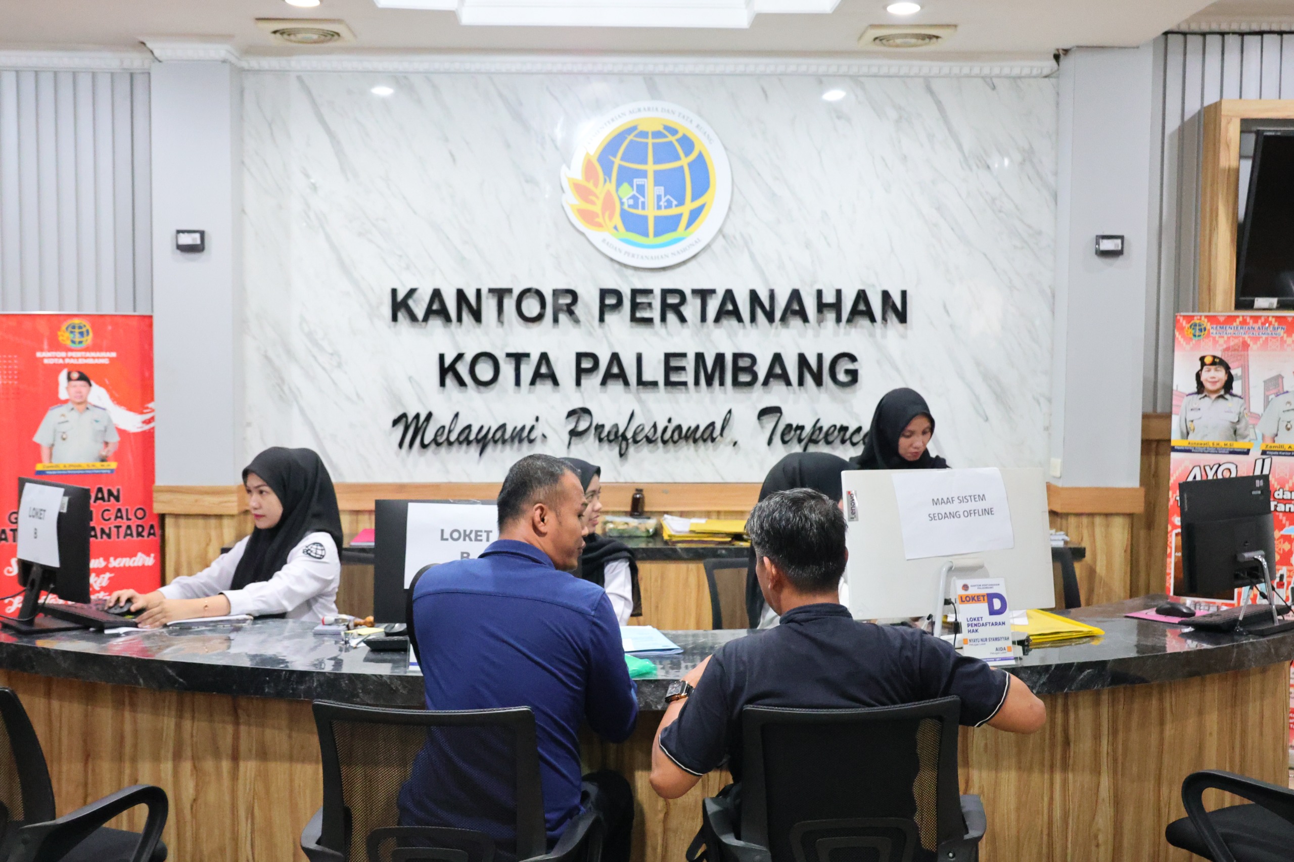 Kantor Pertanahan Kota Palembang.