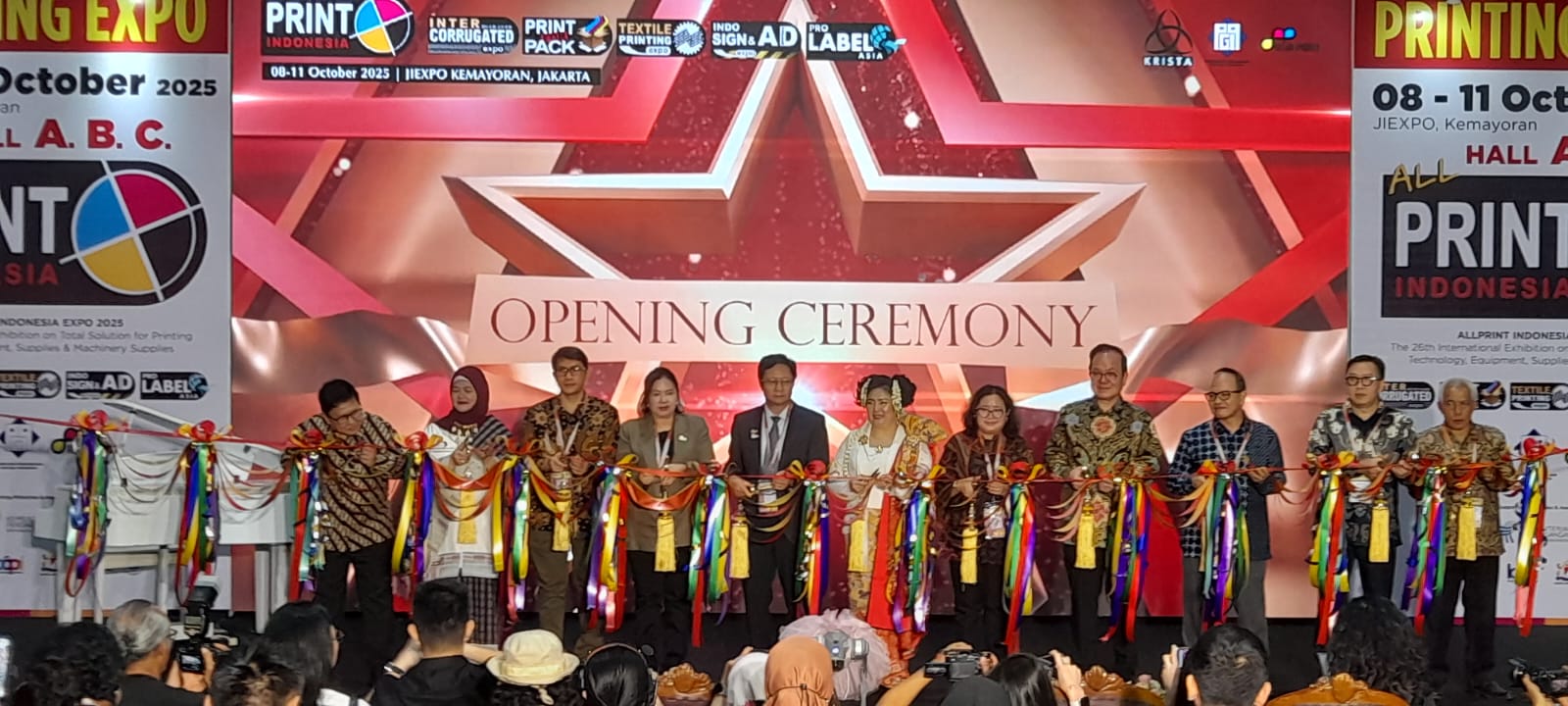 ALLPrint Indonesia 2025 resmi dibuka pada Rabu, 8 Oktober 2025 di Jakarta International Expo (JIExpo), Kemayoran. Foto: Ratih