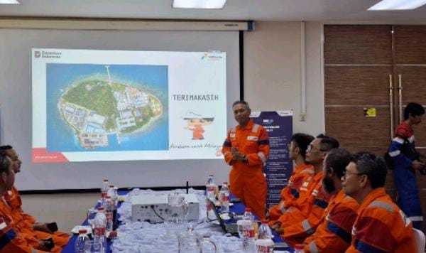 Kegiatan Management Walkthrough (MWT) di fasilitas produksi PHE OSES, Pulau Pabelokan, Kepulauan Seribu
