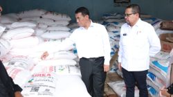 Menteri Pertanian (Mentan) Andi Amran Sulaiman bersama Kepala Staf Kepresidenan (KSP) Muhammad Qodari melakukan inspeksi mendadak (sidak) ke Kios Pupuk Mitra Tani Sejati di Kecamatan Kotabumi Utara, Kabupaten Lampung Utara, Provinsi Lampung.