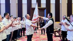 Bamsoet saat melantik Pengurus Badan Pengurus Daerah ARDIN Indonesia Provinsi Jawa Barat di Bandung, Sabtu (8/11/2025).