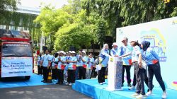 Pelepasan bantuan PU Peduli dilakukan secara simbolis oleh Menteri PU Dody Hanggodo di halaman kantor Kementerian PU.