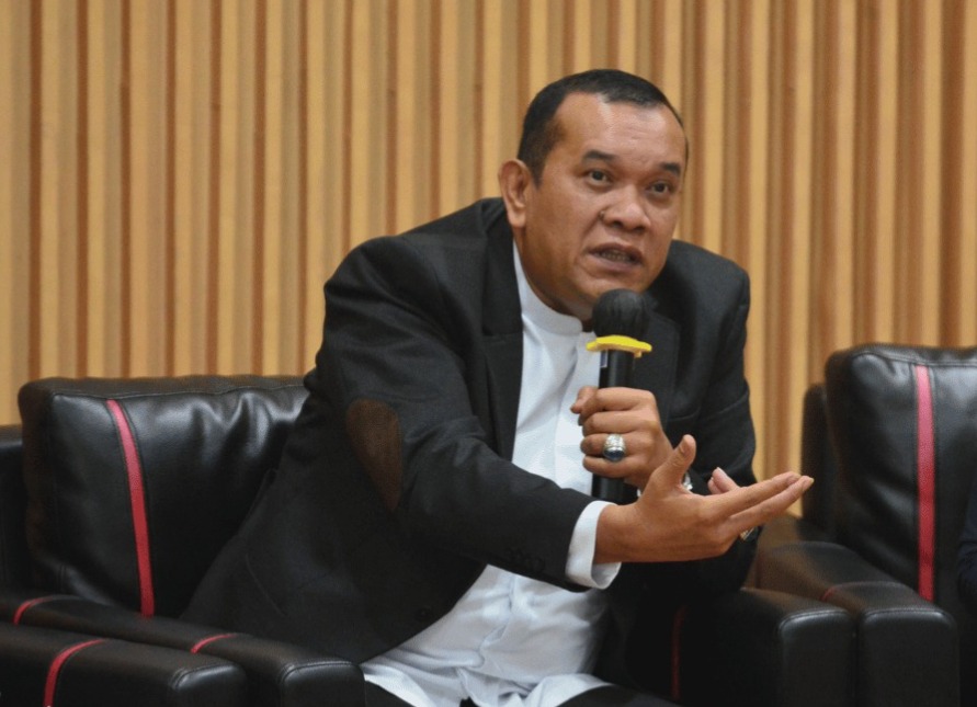 Kambara, Presiden Direktur Koperasi BMI Group, memaparkan Model BMI sebagai pendekatan terintegrasi untuk pembiayaan dan pemberdayaan UMKM