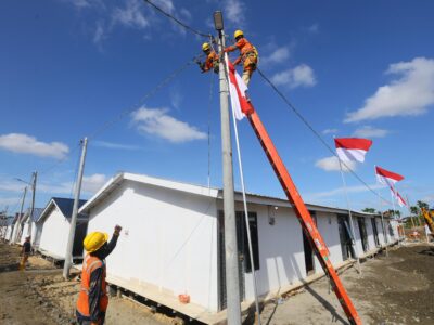 PLN Pastikan Listrik Menyala di Huntara Aceh Tamiang