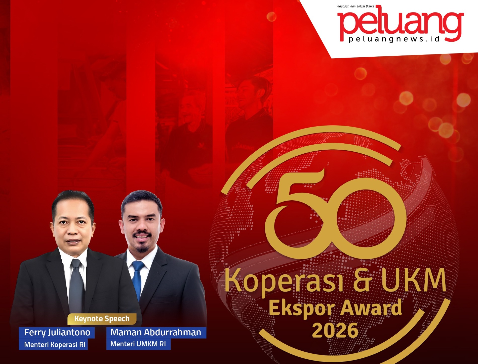 Top 50 Koperasi dan UKM Ekspor Award 2026, Apresiasi Pelaku Usaha Tembus Pasar Global