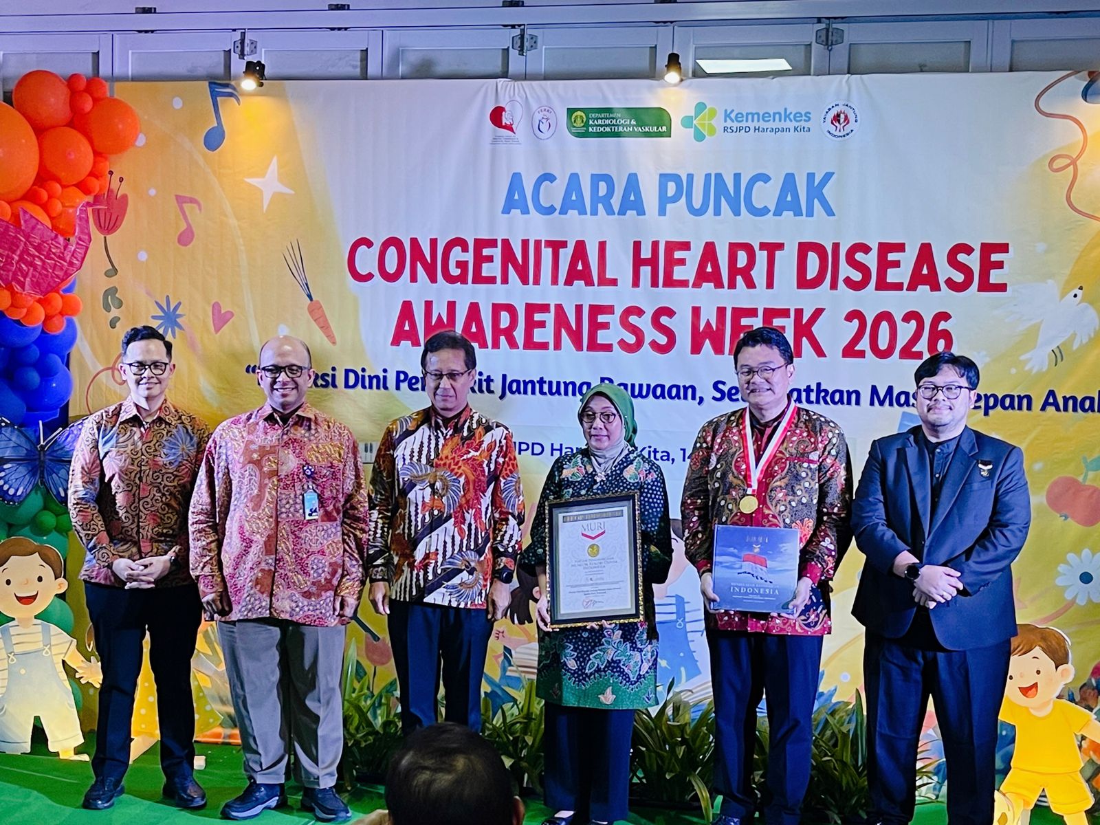 Skrining Jantung Gratis PERKI Pecahkan Rekor MURI, 53 Anak Terdeteksi PJB