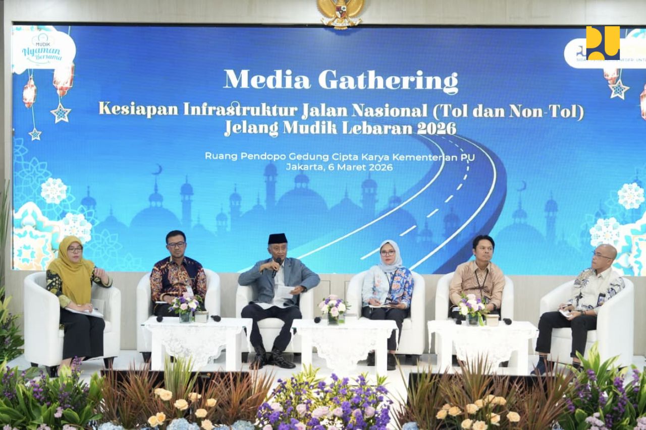 Menteri PU Dody Hanggodo di acara media gathering, Jumat (6/3/2026).