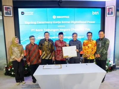 BTN–Inkoppas Teken MoU, Pedagang Pasar Siap Masuk Era Digital dan Akses Kredit Lebih Mudah