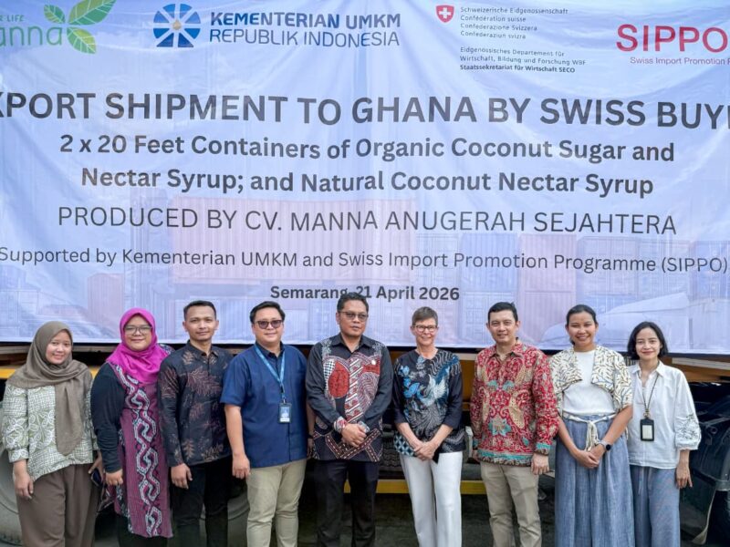 Kementerian UMKM-SIPPO Lepas Ekspor 24 Ton Gula Kelapa ke Ghana