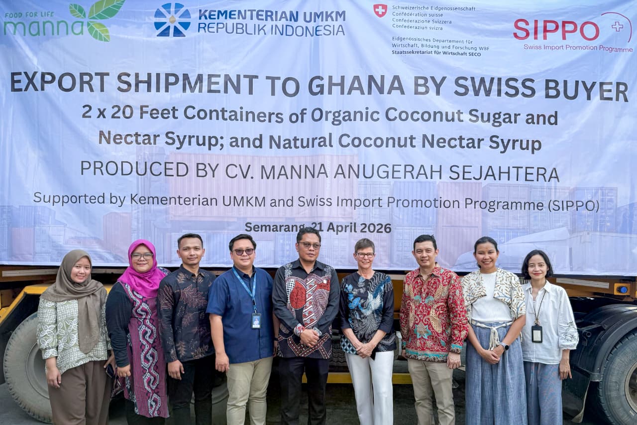 Kementerian UMKM-SIPPO Lepas Ekspor 24 Ton Gula Kelapa ke Ghana