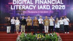 Kuliah umum Digital Financial Literacy (DFL) di Auditorium G.P.H. Haryo Mataram S.H., Universitas Negeri Sebelas Maret (UNS), Solo, Senin (11/5/2026).