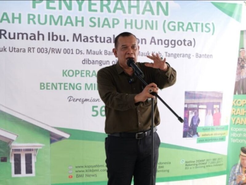 Rumah Gratis ke-567 BMI untuk Keluarga Penarik Becak di Tangerang
