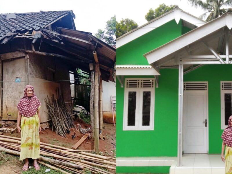 Encuk menerima Hibah Rumah Siap Huni (HRSH) ke-570 dari Koperasi Syariah BMI.