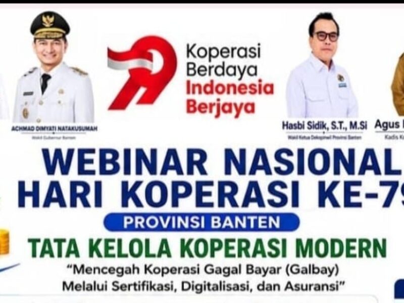 Webinar nasional Hari Koperasi Nasional.