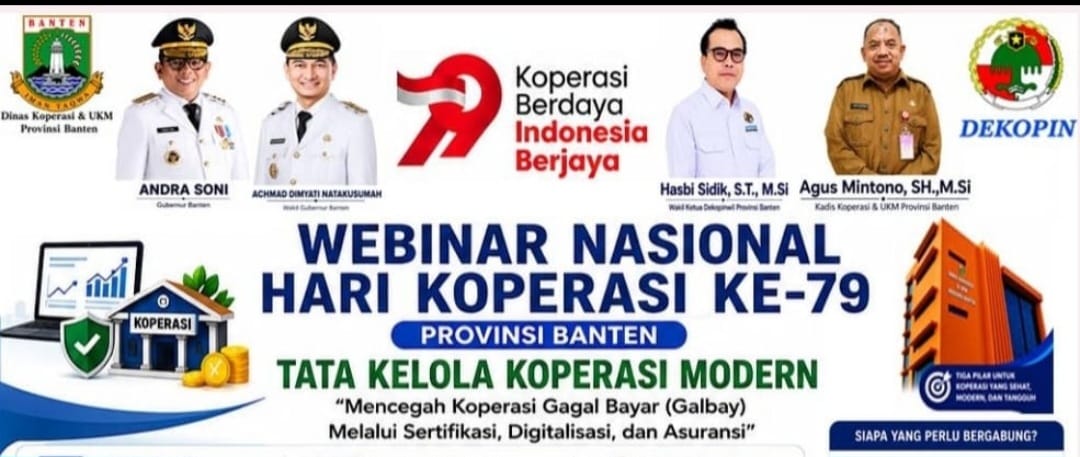 Webinar nasional Hari Koperasi Nasional.