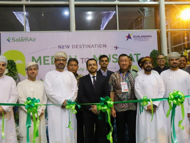 Penerbangan perdana SalamAir rute Muscat–Medan. Foto: humas