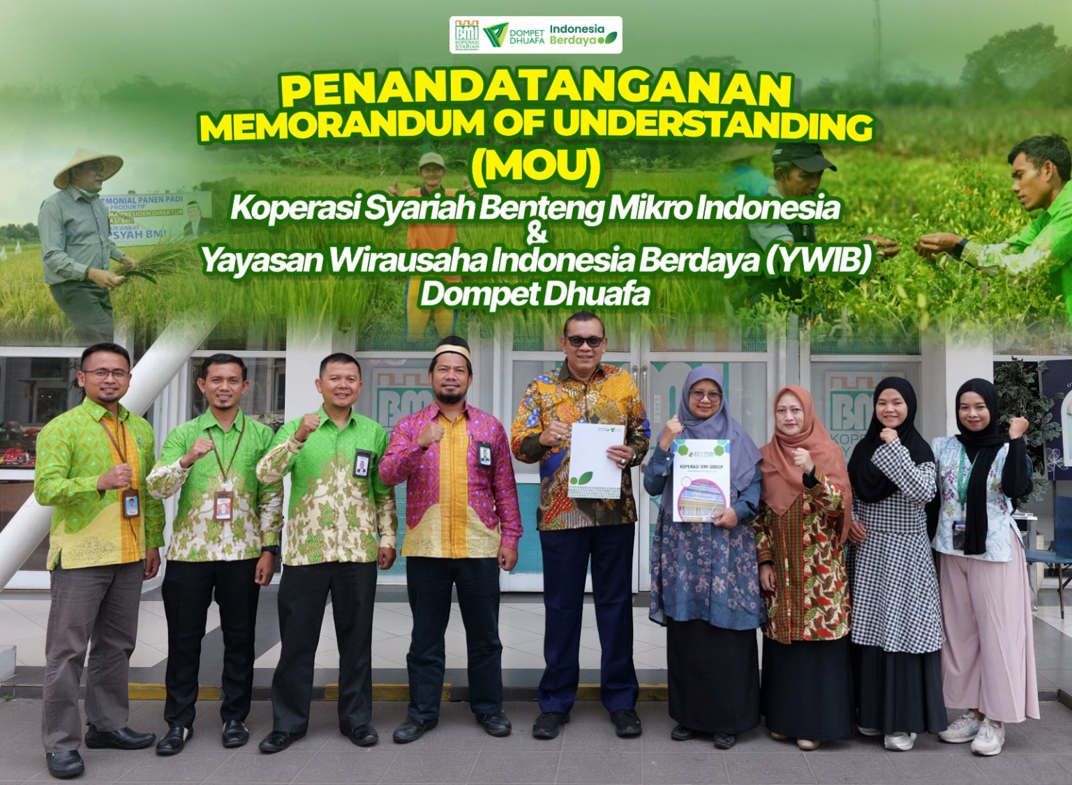 YWIB dan Kopsyah BMI Perkuat Pemberdayaan Petani melalui Komunitas Estate Padi