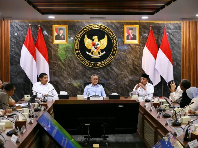 Rapat Koordinasi (Rakor) terkait Lahan Sawah yang Dilindungi (LSD) di Kementerian Koordinator Bidang Pangan. Foto: humas/peluangnews